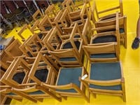 (28) Wood Chairs w/ Padded Seat