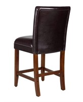 HOMEPOP 24IN LUXURY FAUX LEATHER BARSTOOL, COLOR