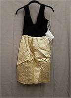 Max and Cleo Black & Gold Dress- Size 2