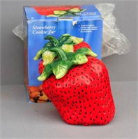 Strawberry Shaped Cookie Jar in Box