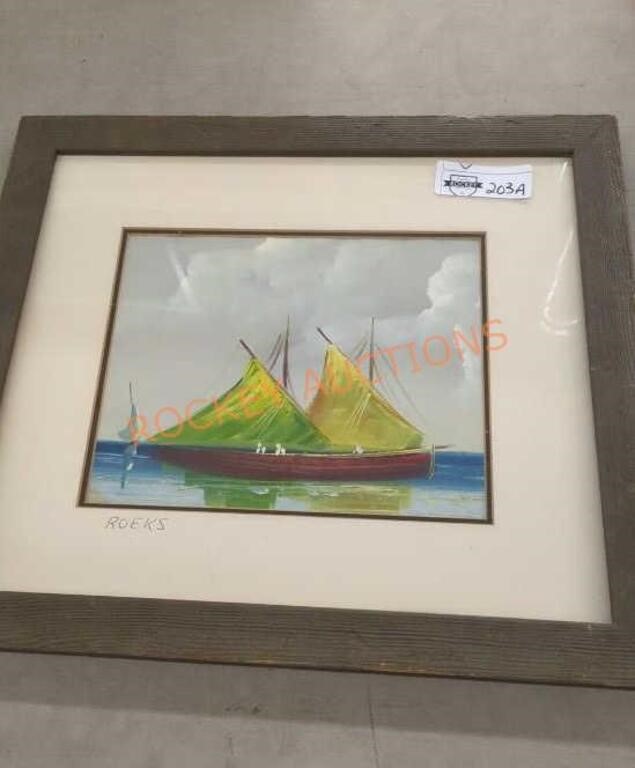 Roeks original painting framed