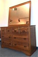 Nightstand 14.5"x16"x24",  Mirror 32"x40",