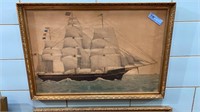PASTEL OF SAILING SHIP SIGNED JOHN F. NEAL