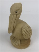 6" Carved Pelican Figurine