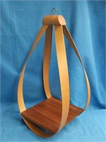 MCM Bentwood Hanging Shelf Plant Holder  Raindrop