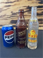 Dad's Peru IL. Bottle and KAYO Bottle