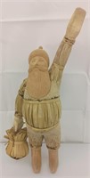 Folk Art Corn Husk Santa Claus 19"