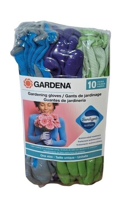 New 10 Pack Gardena Garden Gloves