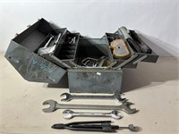 Toolbox With Tools, Wrench's, Screwdrivers