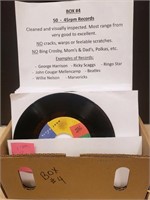 Box of 50 - 45 RPM Records Examples of Artists in