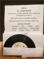 Box of 50 - 45 RPM Records Examples of Artists in