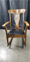Antique Solid Oak Rocking Chair