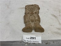 Mayan Aztec Clay Pottery Warrior