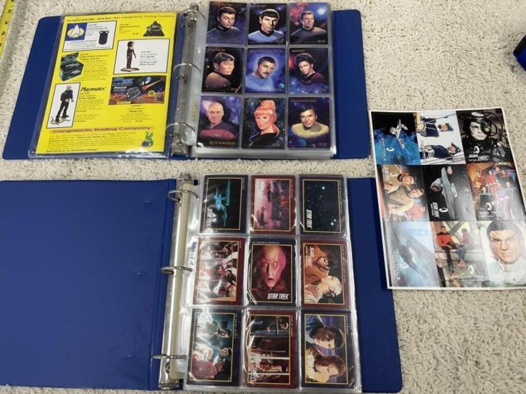 Two binders filled with Star Trek collectible