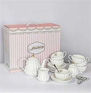 Amazingware Porcelain Tea Set - Tea Cup and