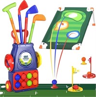 QDRAGON Kids Golf Clubs, 2 in 1 Toddler Golf Set w