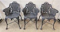 Cast Metal Outdoor Dining Chairs