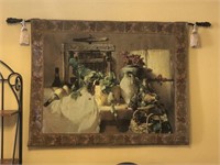 Woven tapestry and rod hanger