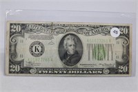 1934 $20 Federal Reserve Note - Dallas FRB
