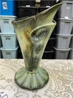 VINTAGE HULL S-4 PARCHMENT GREEN VASE