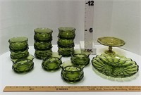 (14) Olive Green Glass