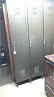 3 metal lockers