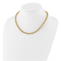 14K- Polished Fancy Link Necklace