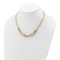 14K- Fancy Link Design Necklace