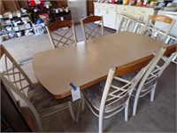 Table, Leaf, 6 Chairs Tbl = 36x71 with leaf in