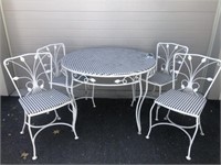 5pc. Wrought Iron Table and Chair Set