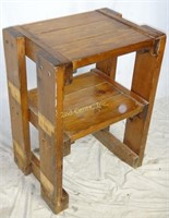 Mid Century Rustic 2" X 6" Pine 2 Shelf Table