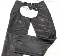Size XL Leather KIng Unisex Black Leather Chaps