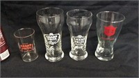 3 Grand Prize And One Lone Star beer glass