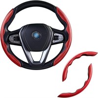 *ONKENTET 2Pcs Steering Wheel Cover, Red*