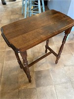 Tiny Brown Table 22" Long  x 12" Wide x 25" Tall