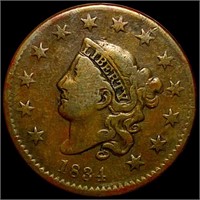 1834 Coronet Head Large Cent NICELY CIRCULATED