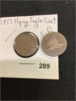 (2) 1857 Flying Eagle Cent