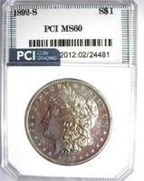 1892-S Morgan PCI MS-60 LISTS FOR $47500