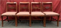 4 Mahogany dining chairs