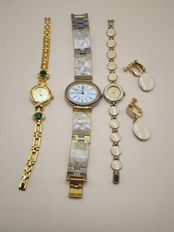 Ladies Watches and Clip On earrings