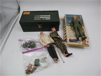 Large Lot of G.I. Joe Doll, Foot Locker and