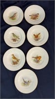 Set of 7 Royal Worcester hand painted bird