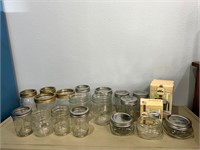 Canning jars and lids lot