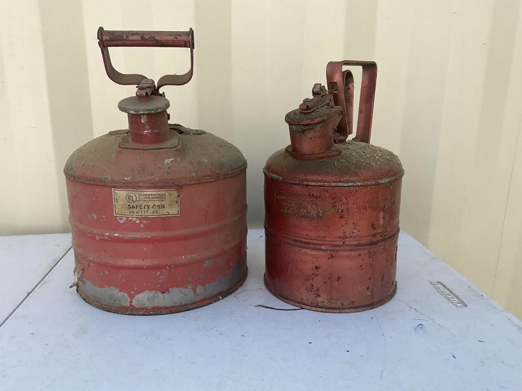 2 METAL SAFETY CANS