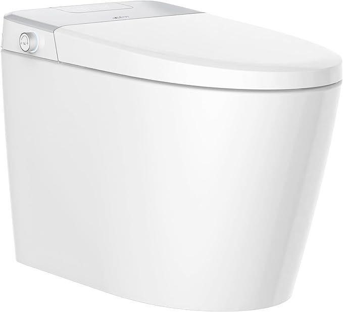 SmartToilet wBuilt-in Bidet Seat Tankless ToiletWh