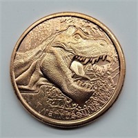 T-REX COPPER 1 OZ ROUND COIN