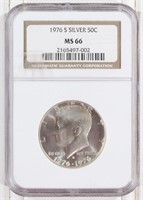 1976-S Silver Half-Dollar NGC MS 66