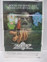 Zardoz 1974 Tri-Fold Movie Poster/Sean Connery