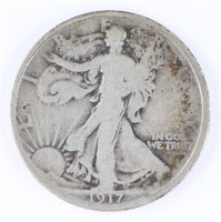 1917 US WALKING LIBERTY SILVER HALF DOLLAR