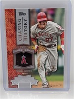 2013 Topps Chasing History Box Score Mike Trout